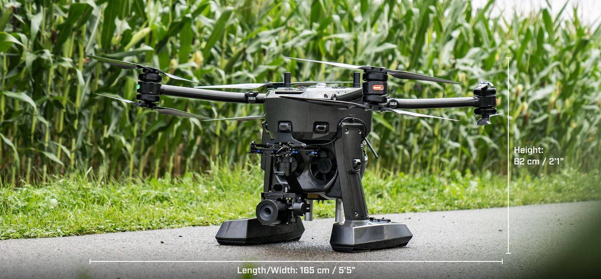 Le X8 UAS du fabricant Xer est déja commercialisé mais il n'est pas capable de se recharger sur les lignes haute tension ©Xer