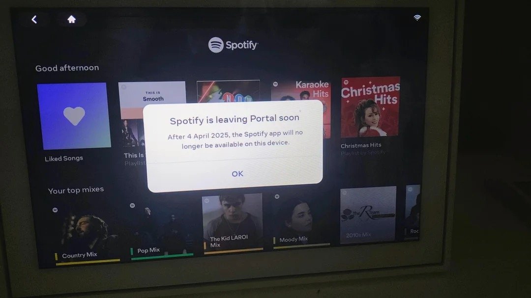 Quelques semaines de répit pour les utilisateurs de Spotify sur Portal © WorldlinessSweet9823 sur Reddit