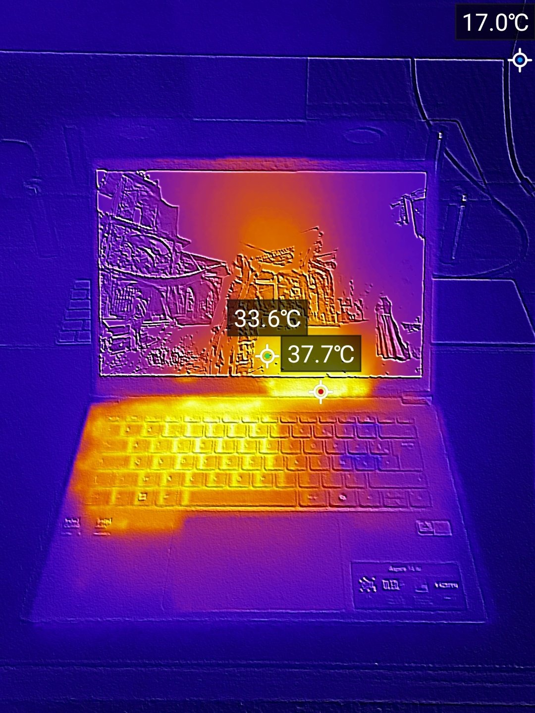 On ne peut pas dire que l'appareil est concerné par la chauffe...