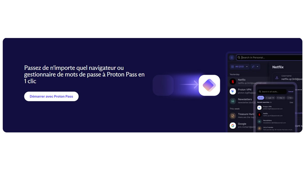 Vos mots de passe sur n'importe quel navigateur @Proton