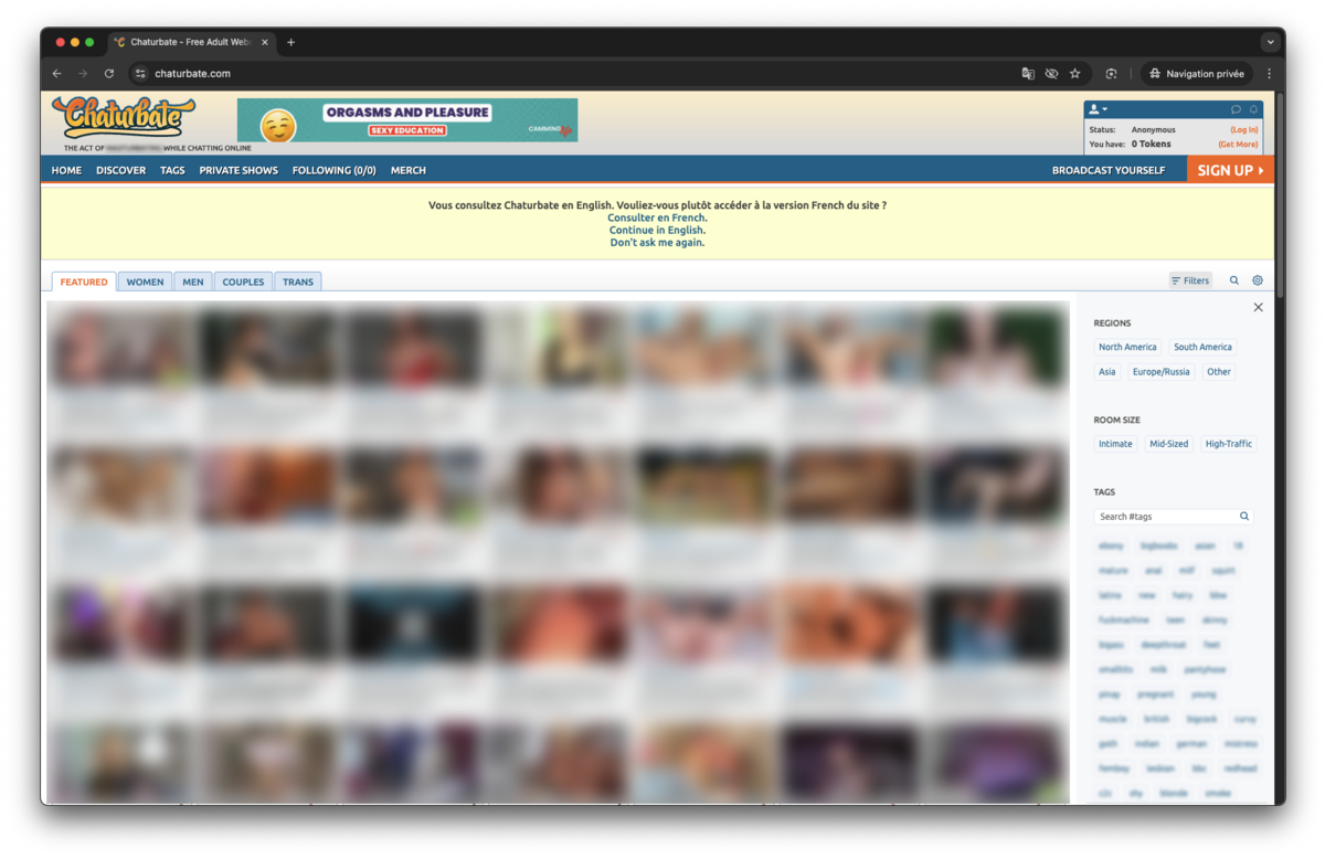 Vous pouvez de nouveau consulter le contenu de Chaturbate. Les cam girls et cam boy n'attendent plus que vous ! - © Clubic