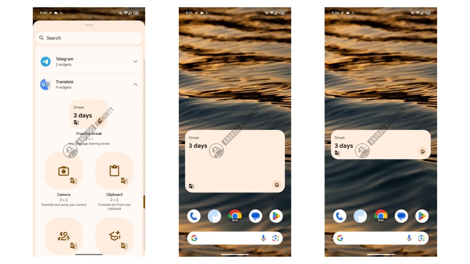 Un nouveau widget en préparation pour Google Traduction. ©Google / Android Authority