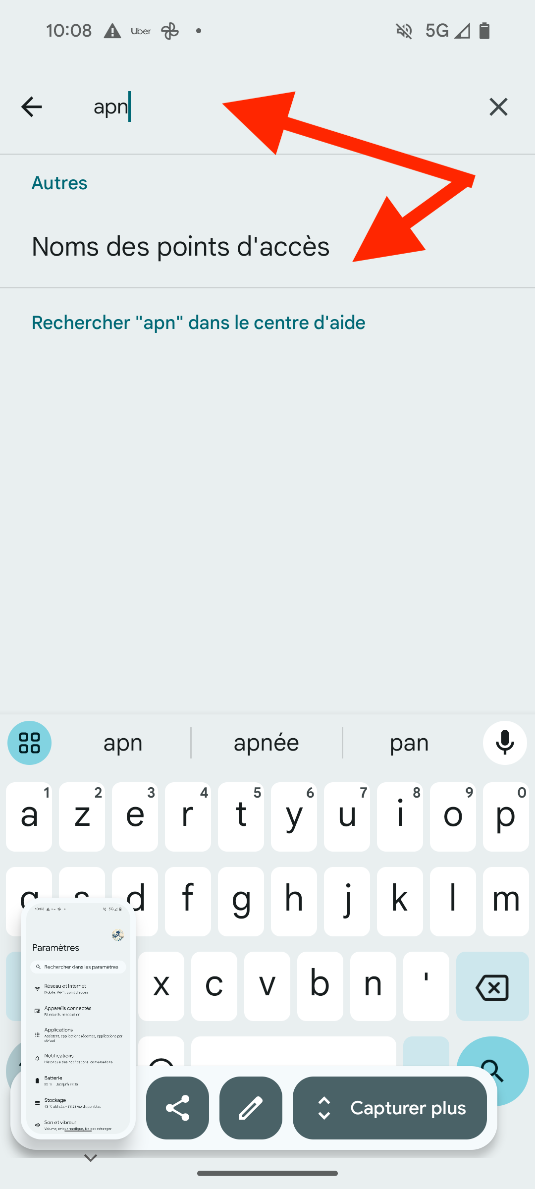 Configurer APN free