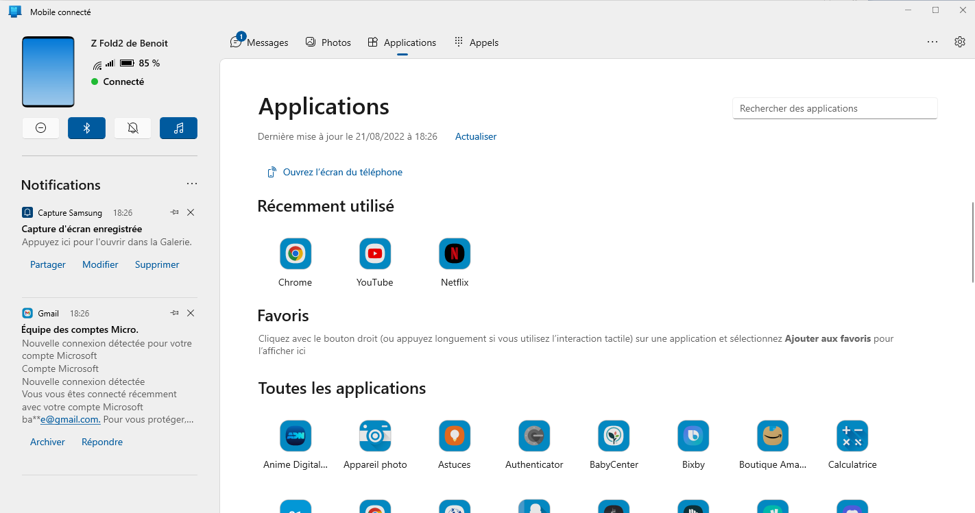 Télécharger Lien avec Windows (gratuit) Android, iOS - Clubic