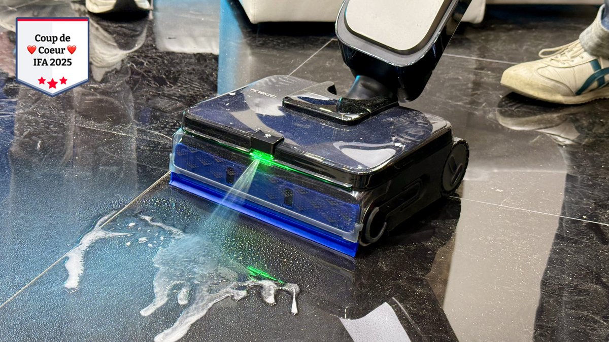 Un jet d'eau puissant pour récupérer les traces tenaces dans la maison. ©Mathieu Grumiaux pour Clubic