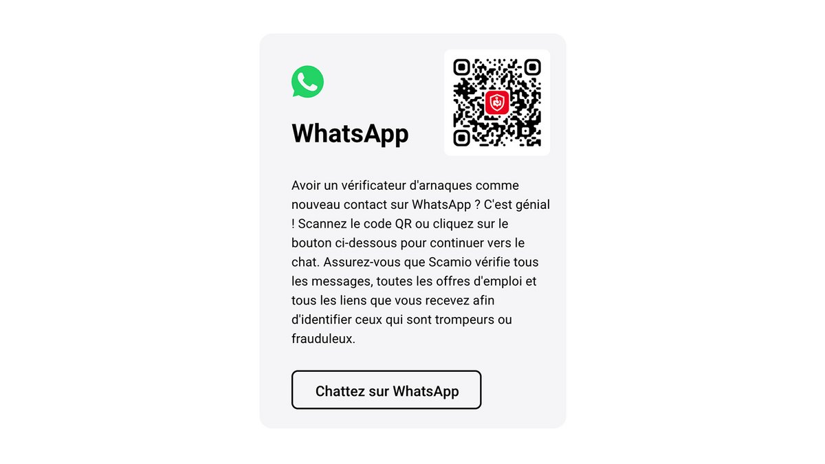 Scannez le QR Code pour utiliser Scamio