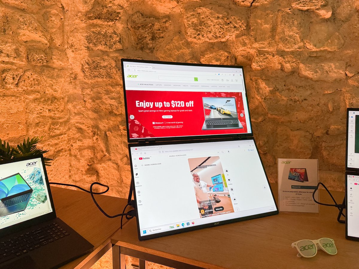 Le Acer PD243YE impressionne avec ses deux dalles de 23,8 pouces - © Charles Gouin-Peyrot pour Clubic