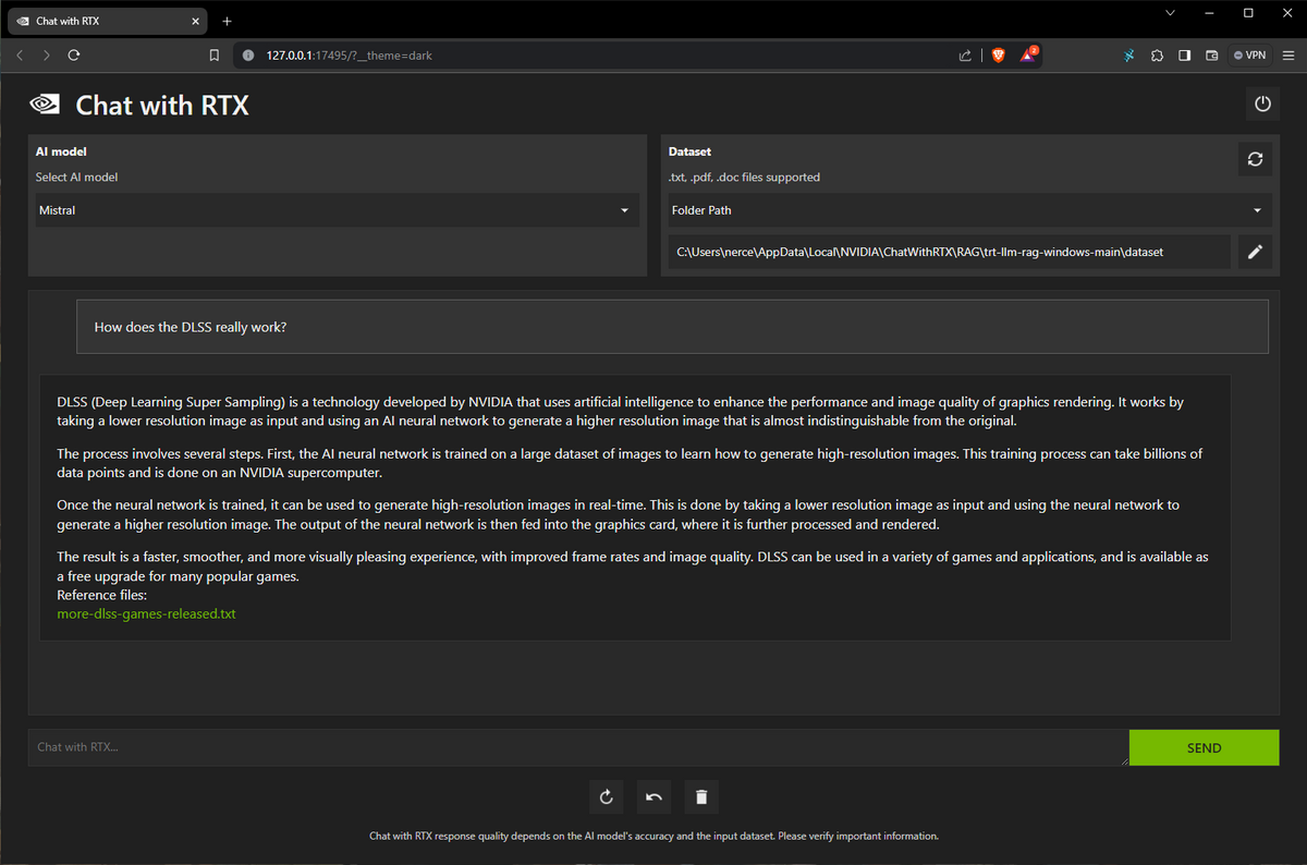 NVIDIA Chat with RTX