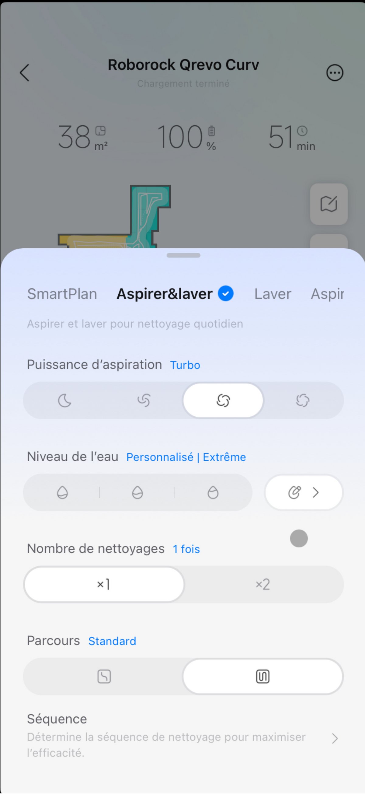 Roborock Qrevo Curv 2 Pro Puissance