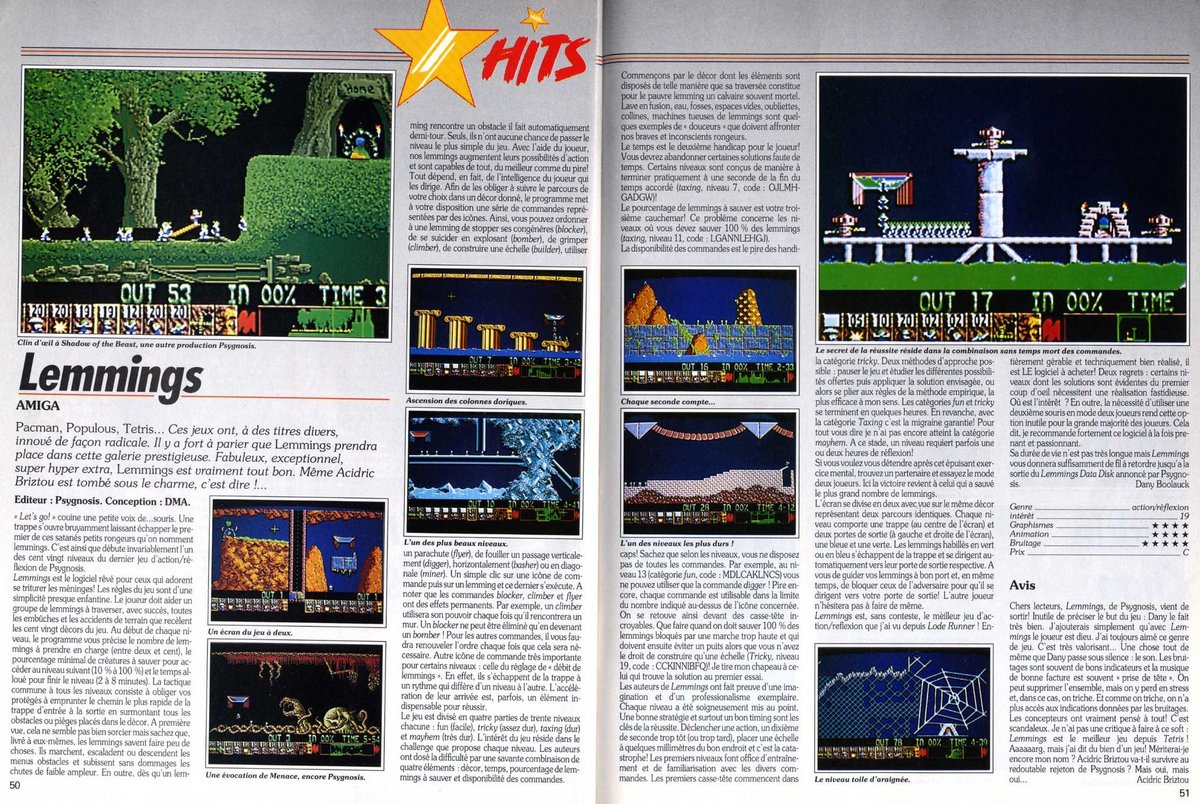 Critiques et public ont encensé Lemmings dès sa sortie © Tilt