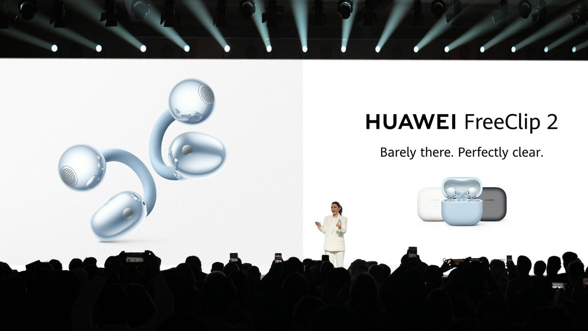 Les écouteurs FreeClip s'améliorent avec cette nouvelle version. ©Huawei
