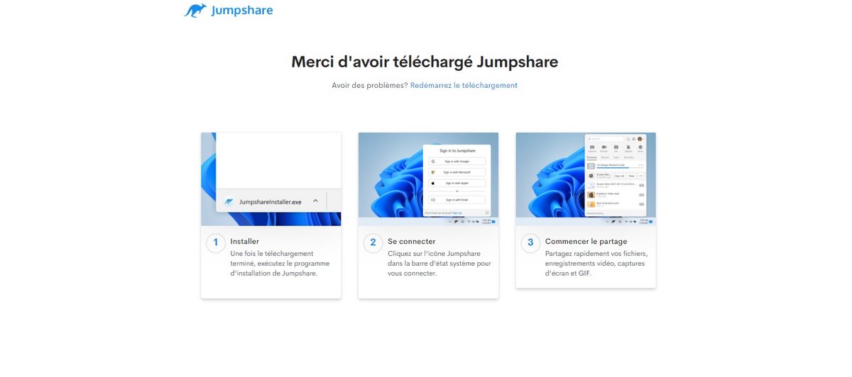 Jumpshare - fonctions screencast et enregistrement d'écran