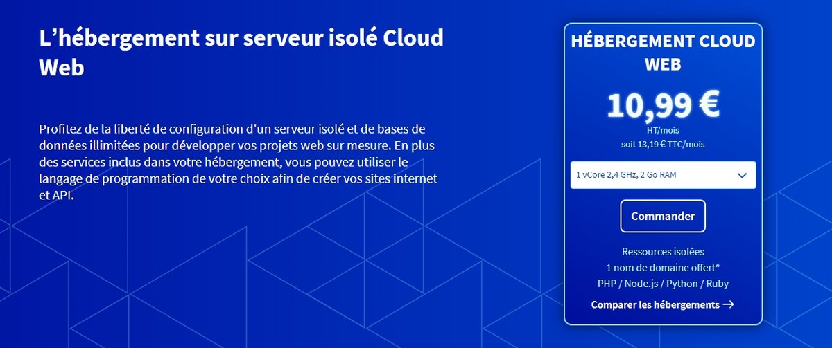 @OVH : l'hébergement sur serveur isolé Cloud Web