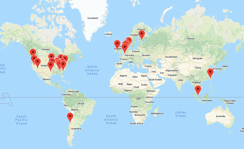 Google - Localisation des centres de données de la firme