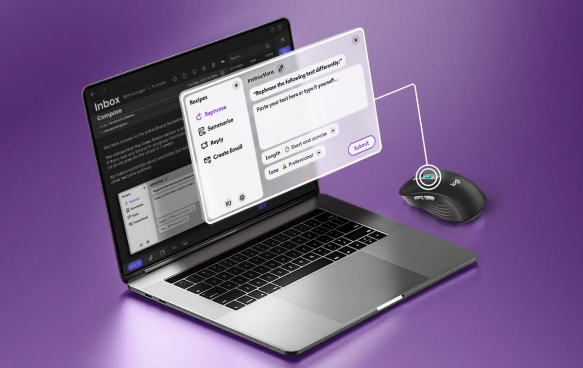 L'IA s'invite (gratuitement) à bord de Logi Options+ © Logitech