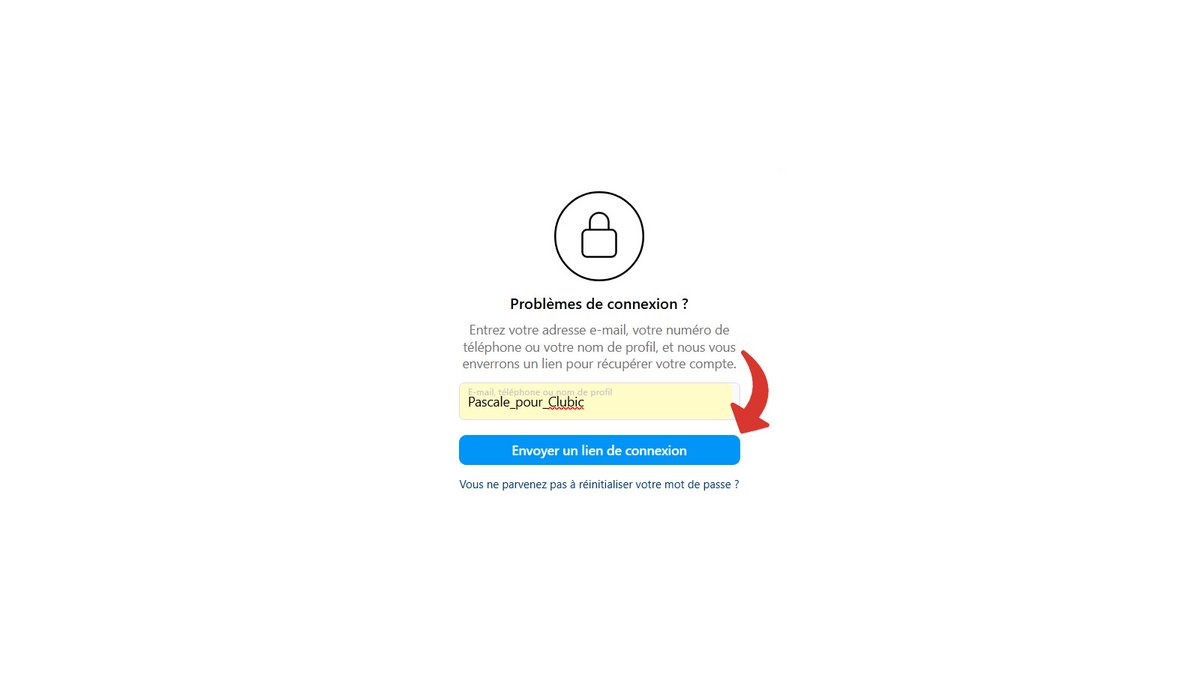 Réinitialisation mot de passe Instagram © Pascale Duc pour Clubic