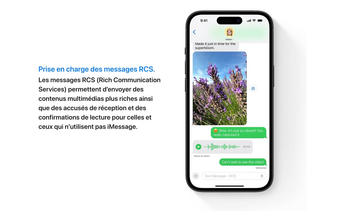 Les messages RCS débarquent dans iOS 18