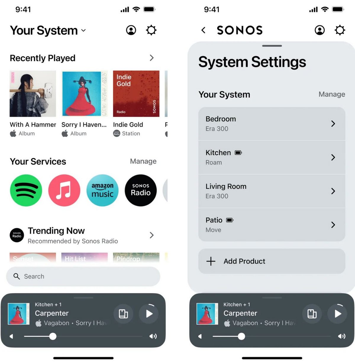 Une application revue de fond en comble, pour une expérience plus immersive © Sonos