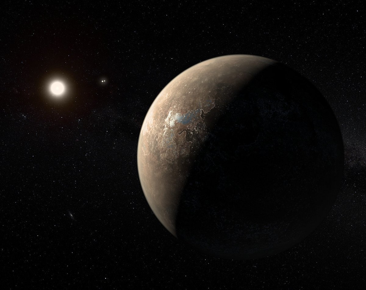 Vue d'artiste représentant Proxima b. ©ESO/M. Kornmesser