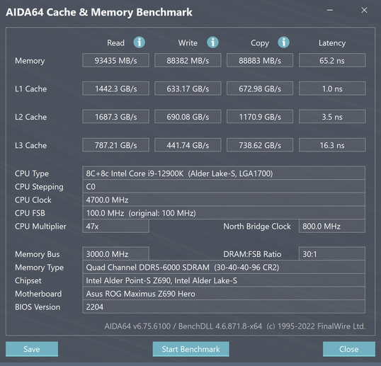 Mesure de performances sous AIDA64 © Nerces pour Clubic