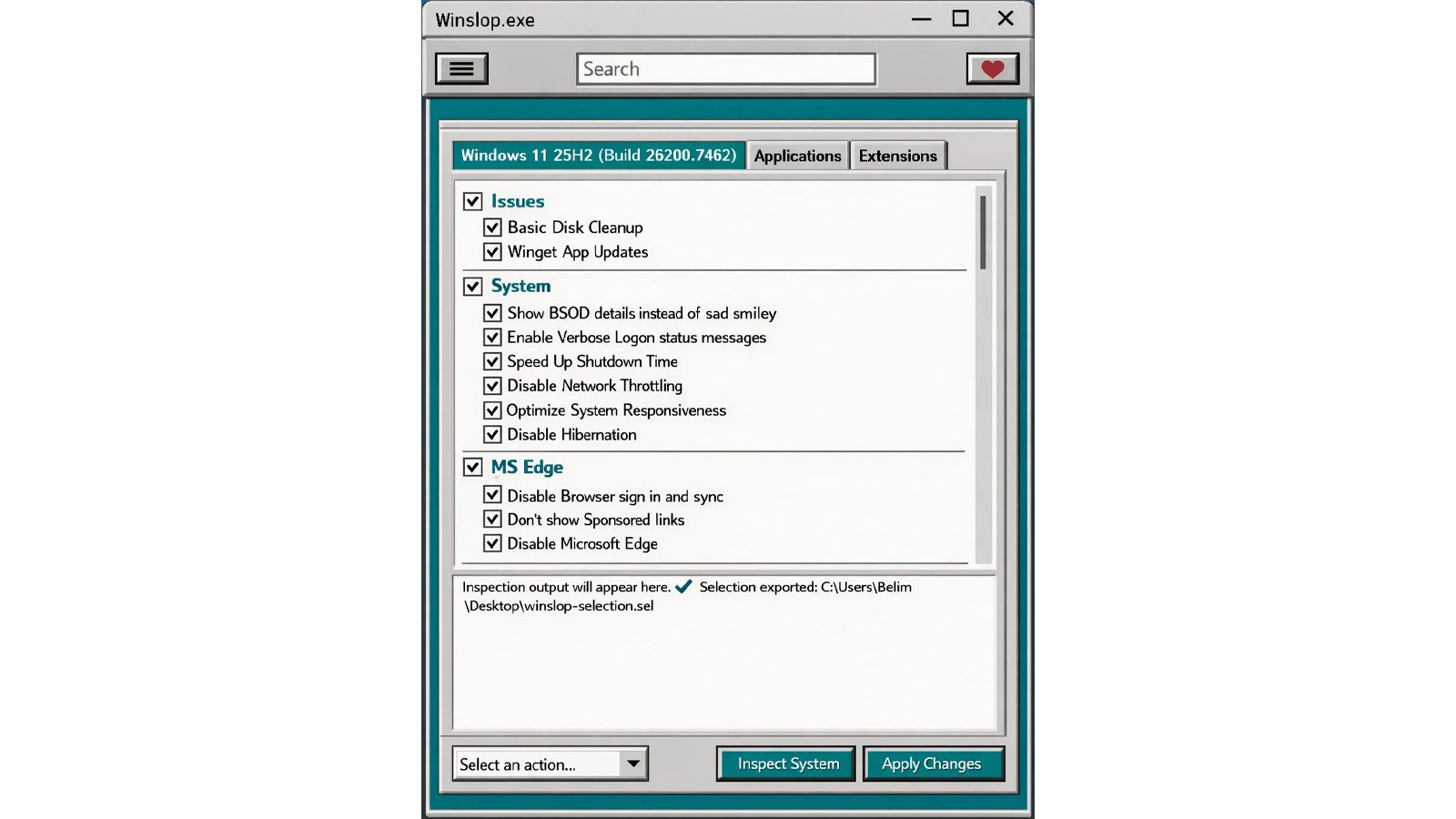 L'interface s'inspire assez drôlement de Windows 95. © Builtbybel