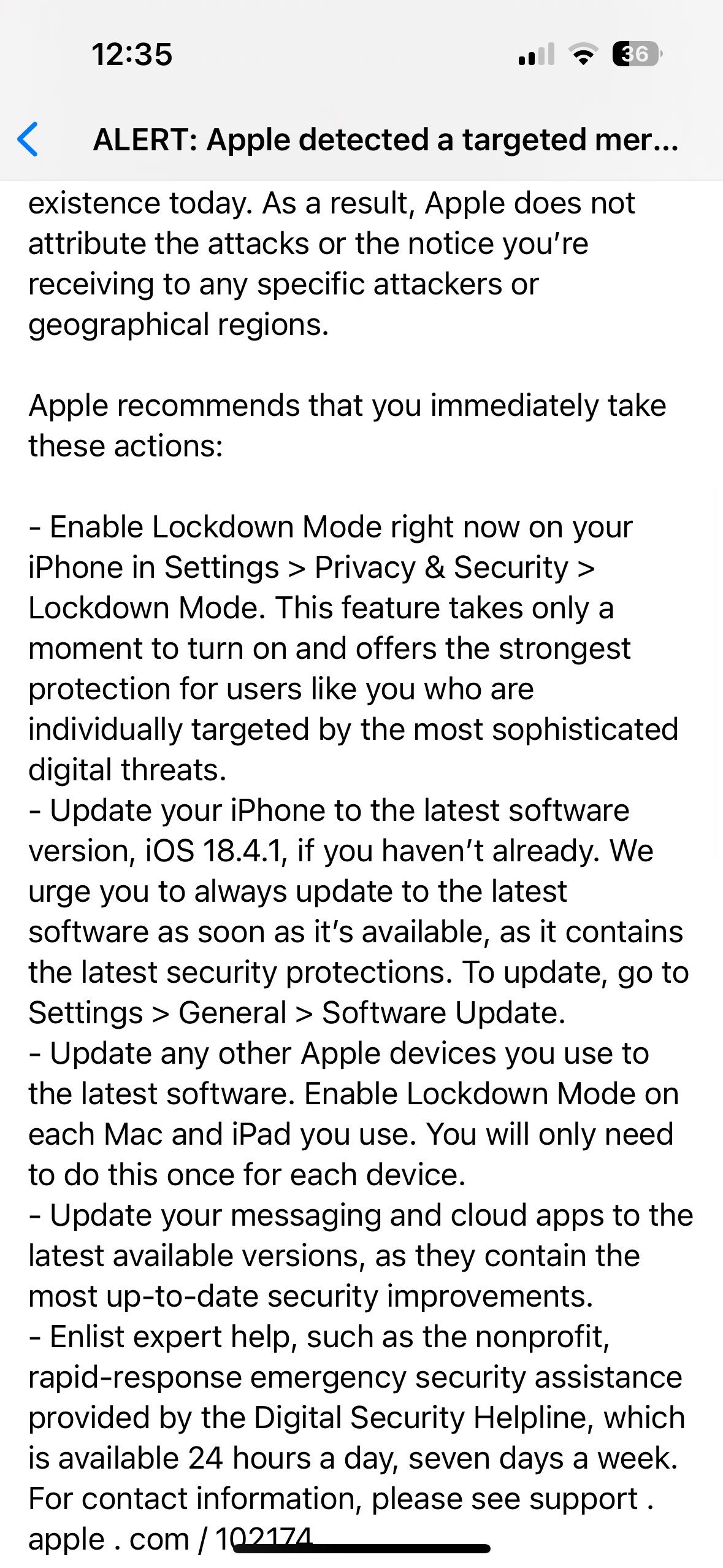 Apple threat notification spyware