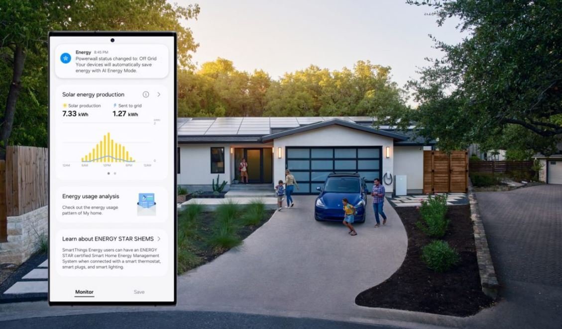 L'application Samsung SmartThings, indiquant le statut Tesla Powerwall  © Samsung / Tesla