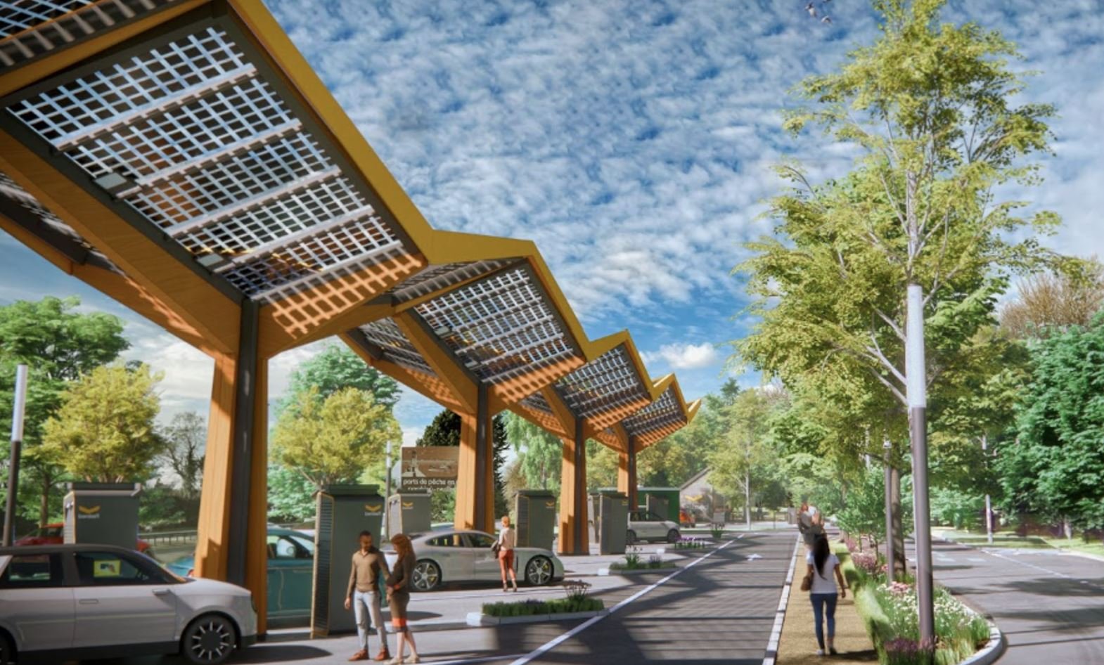 En 2026, Fastned inaugurera la première aire de service 100% électrique en France. ©Fastned