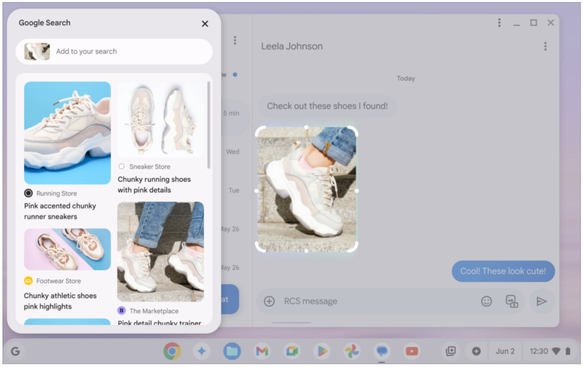"Select to search with Lens" ©Google