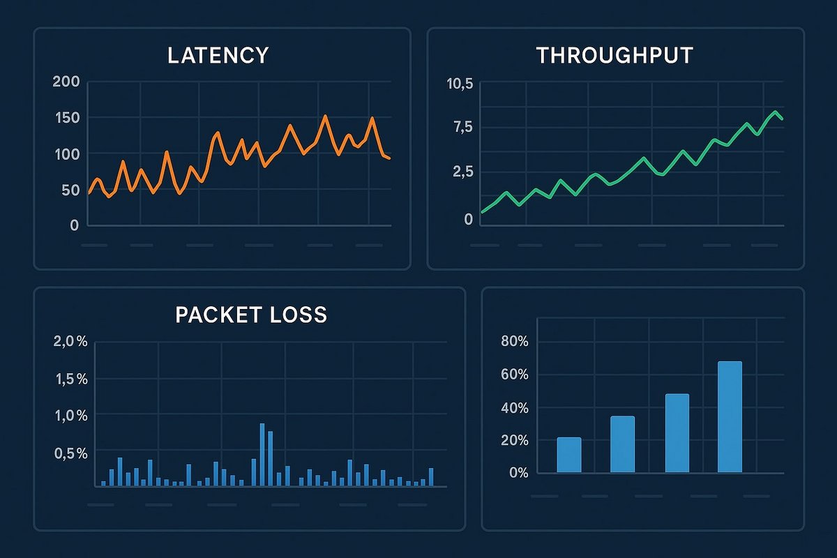 Tableau de bord pour l'analyse du trafic et des donnees, illustrant l'utilisation de la bande passante et son impact sur les utilisateurs. © Clubic