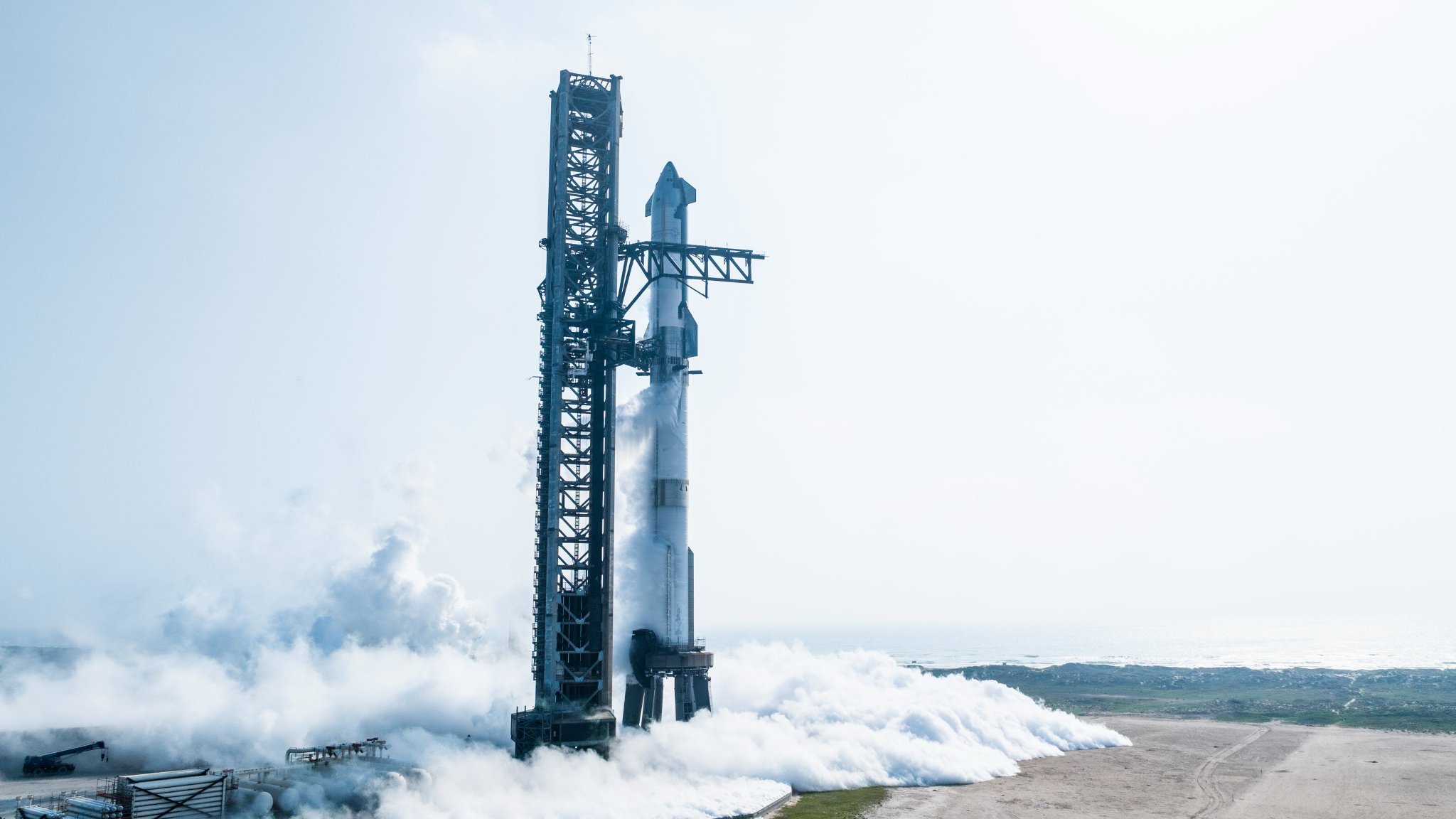 Starship est la plus grande fusée au monde actuellement (121 mètres de haut) © SpaceX