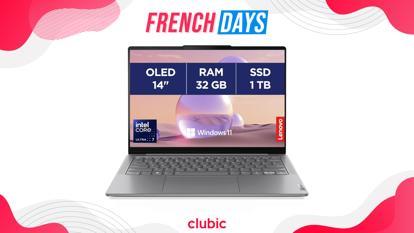 French Days : l’ordinateur Lenovo Yoga Slim 7 OLED 32 Go RAM bradé sur Amazon © clubic