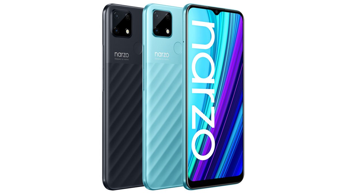 Le REALME Narzo 30A est disponible en noir et bleu.