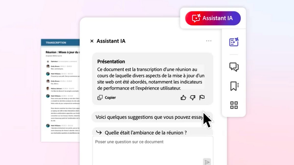 L'Assistant IA vous permet de faire des résumés rapides et précis ©Adobe