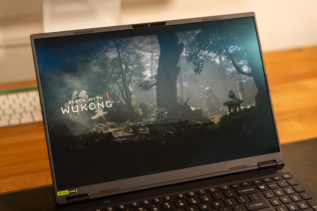 Le très gourmand Black Myth Wukong est animé sans ménagement par la RTX 5070 Ti Mobile de notre Neo 16S. © Clubic
