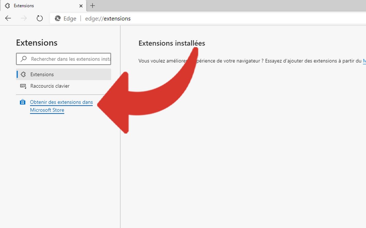 Installer une extension Edge