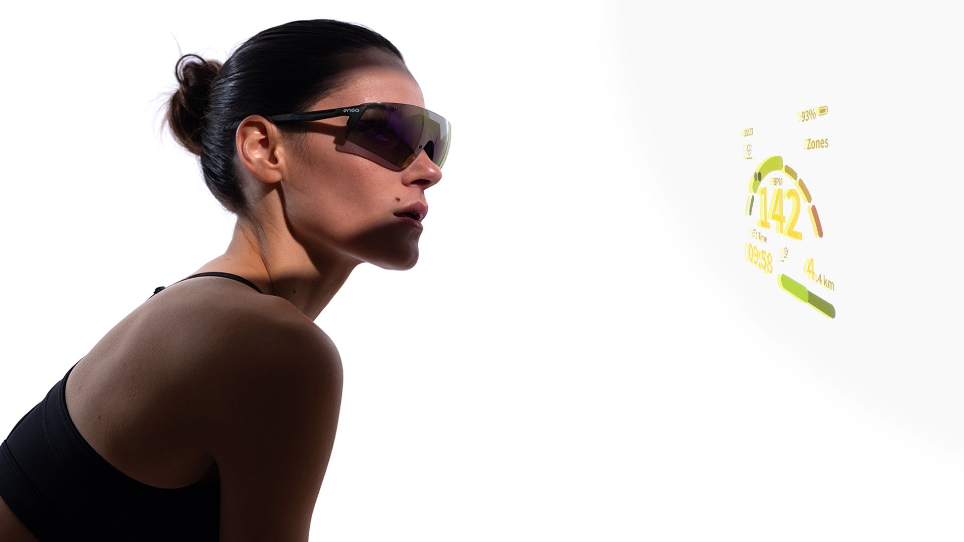 L'information est projetée à environ 3 mètres du runner. ©Engo 