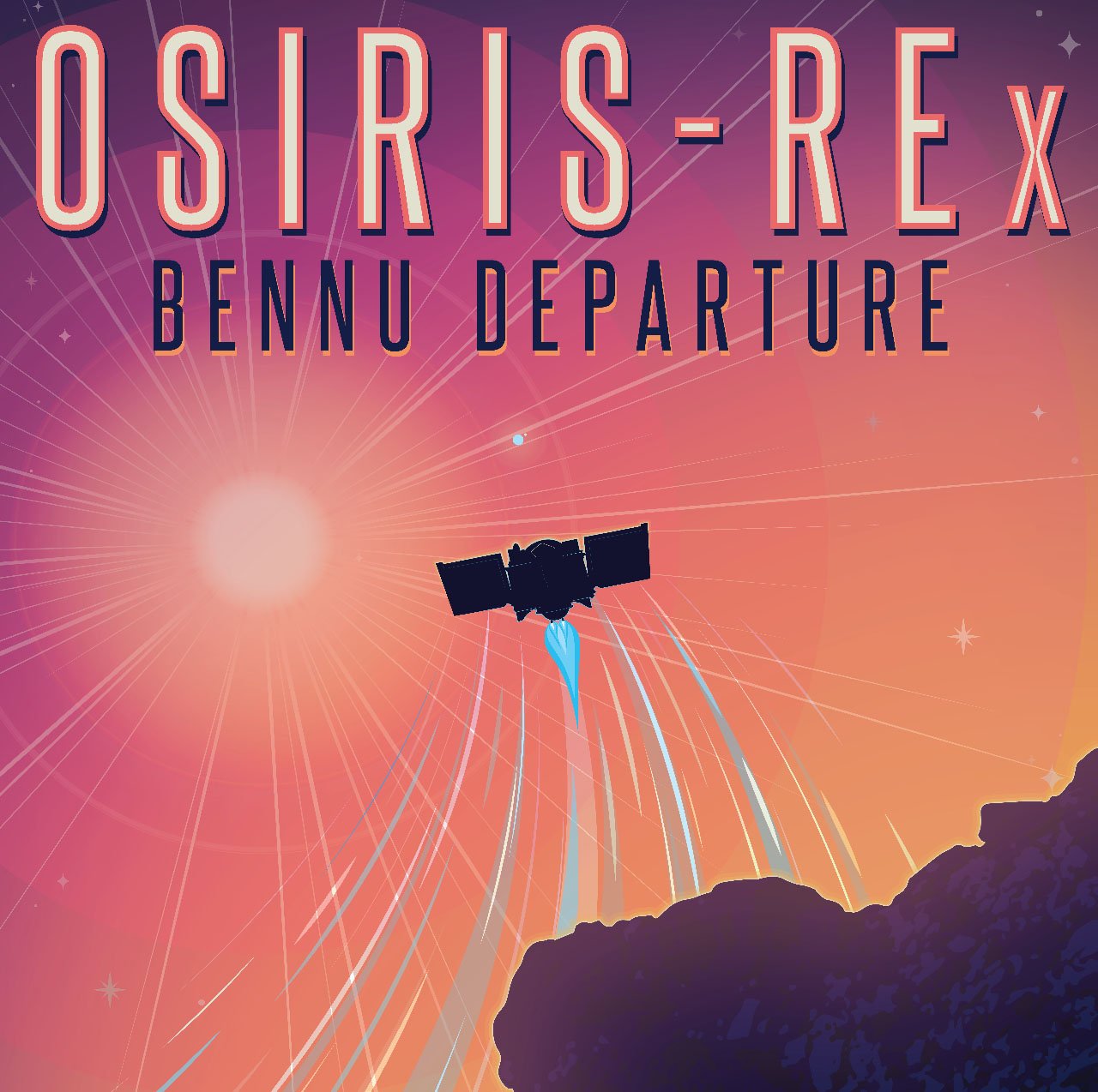 Le poster est très beau, mais la sonde ne s'en ira pas si vite que ça ! Crédits : NASA