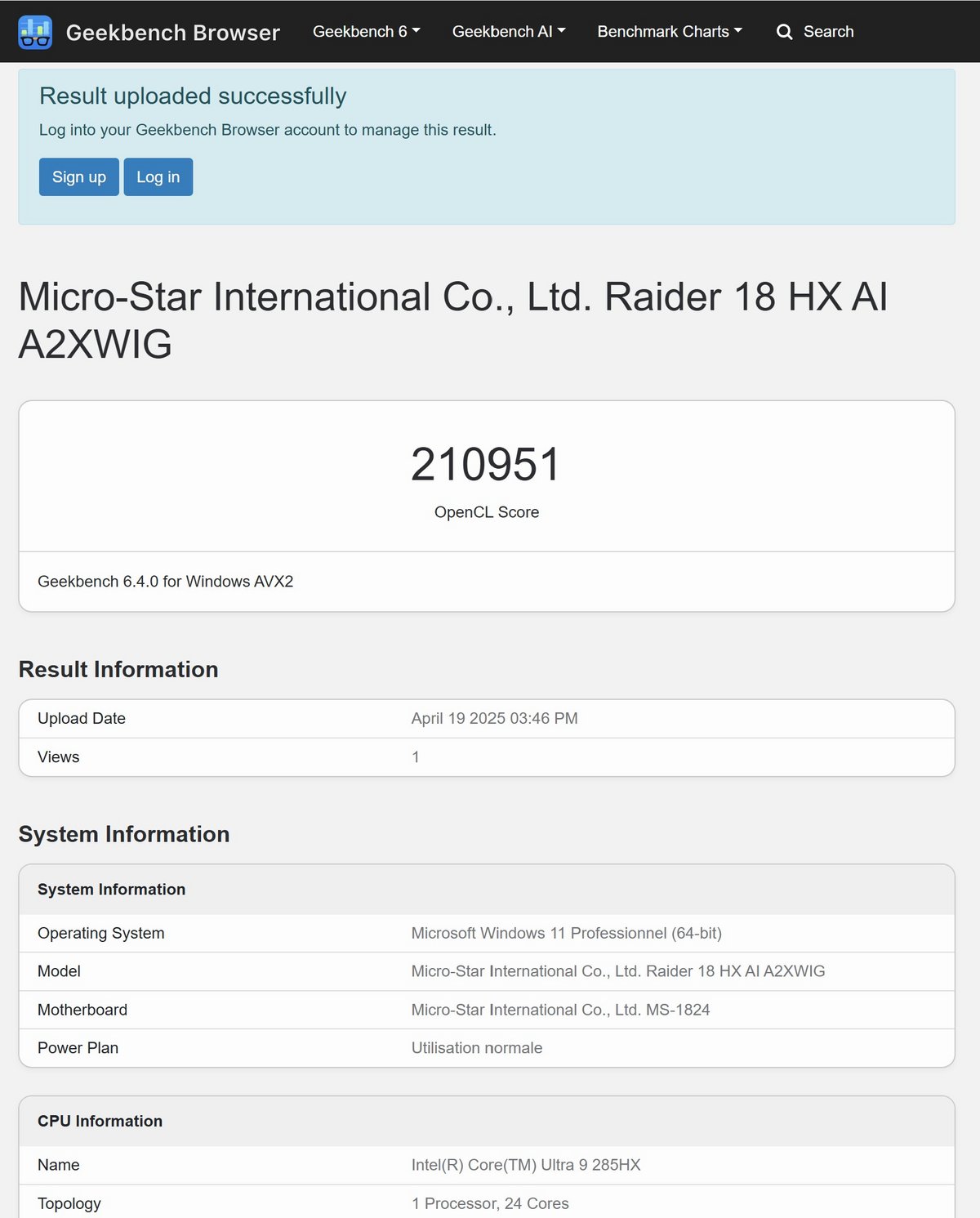 MSI Raider 18 HX AI