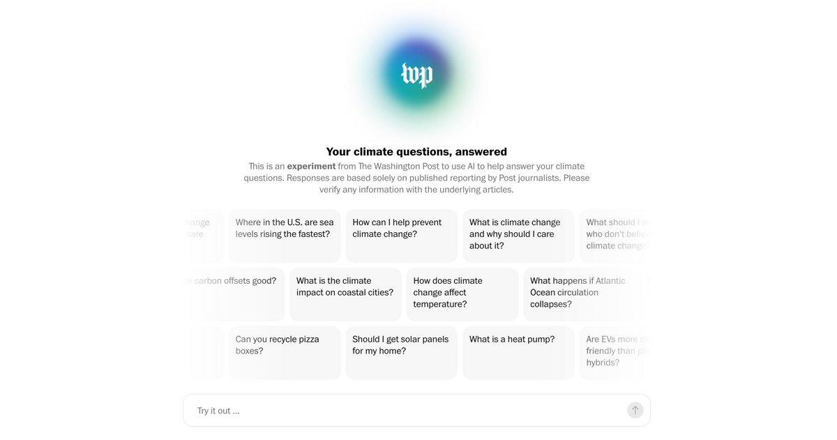 Une intelligence artificielle  spécialisée dans les questions environnementales © The Washington Post