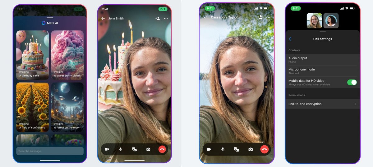 Les appels vidéos améliorés grâce à l'IA © Meta