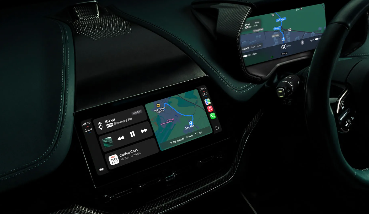 Découvrez CarPlay Ultra, la nouvelle interface embarquée plutôt prometteuse d'Apple. © Apple / Aston Martin