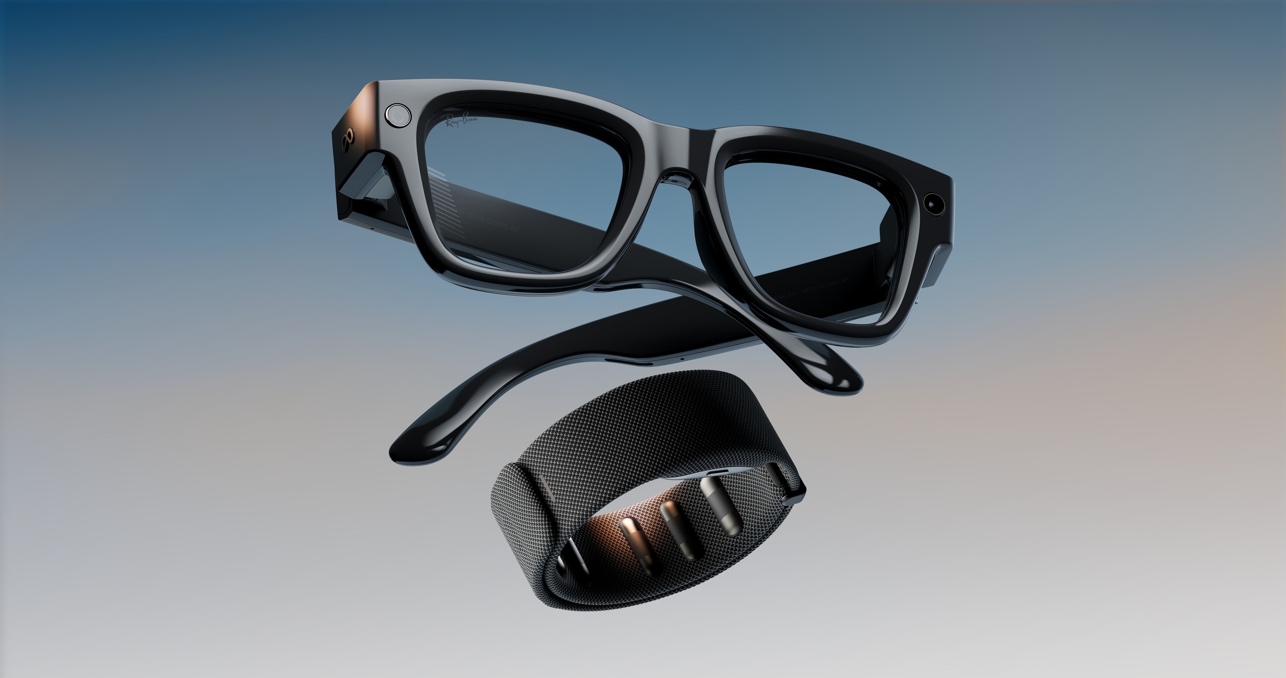 Les Meta Ray-Ban Display et le bracelet Neural Band. © Meta