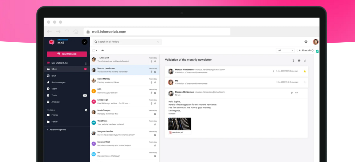 Avec cette nouveauté Infomaniak Mail va enfin pouvoir vraiment concurrencer Gmail