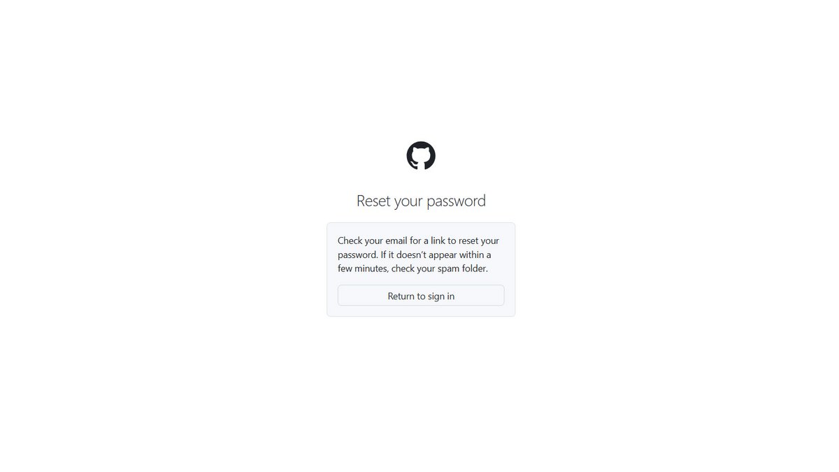 Envoi du mail de réinitialisation GitHub © Pascale Duc pour Clubic