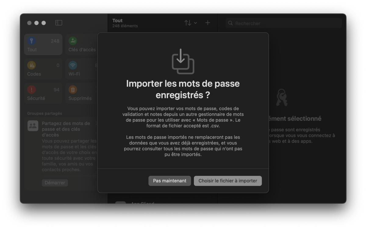 Vous débarquez tout juste dans l'écosystème Apple ? Importez vos données depuis votre ancien gestionnaire de mots de passe !