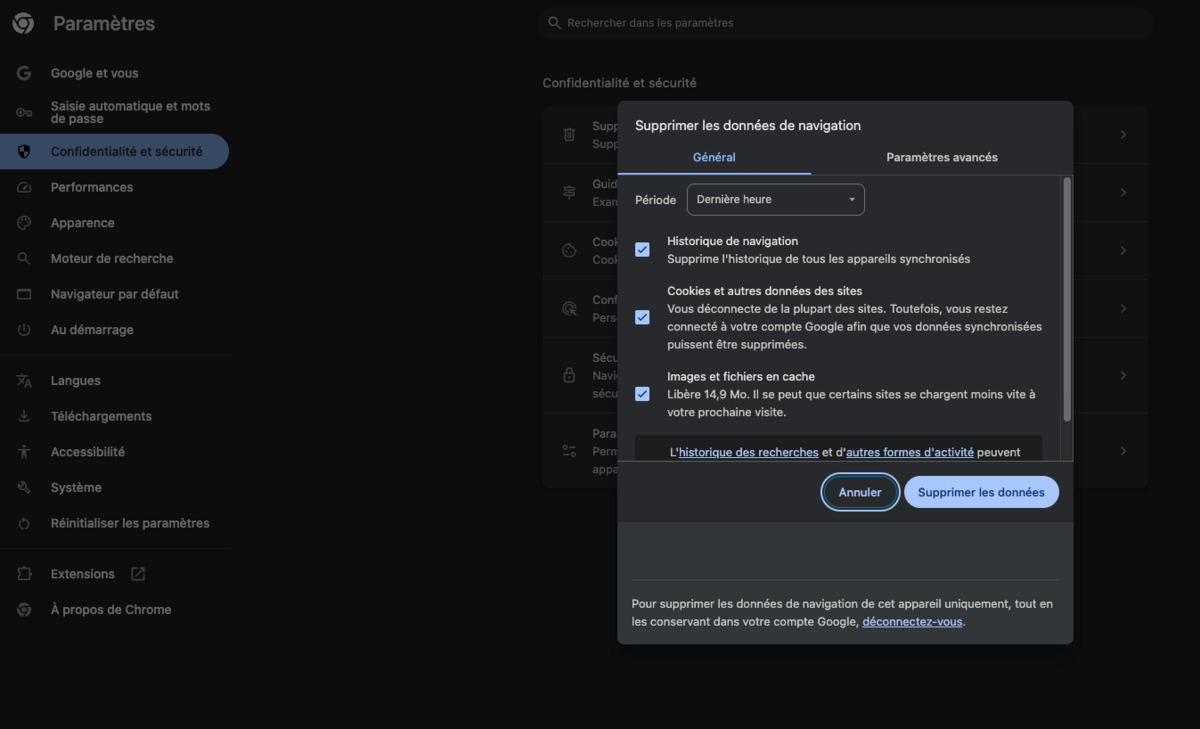 Supprimer vos données de navigation vous débarasse temporairement des supercookies © Clubic