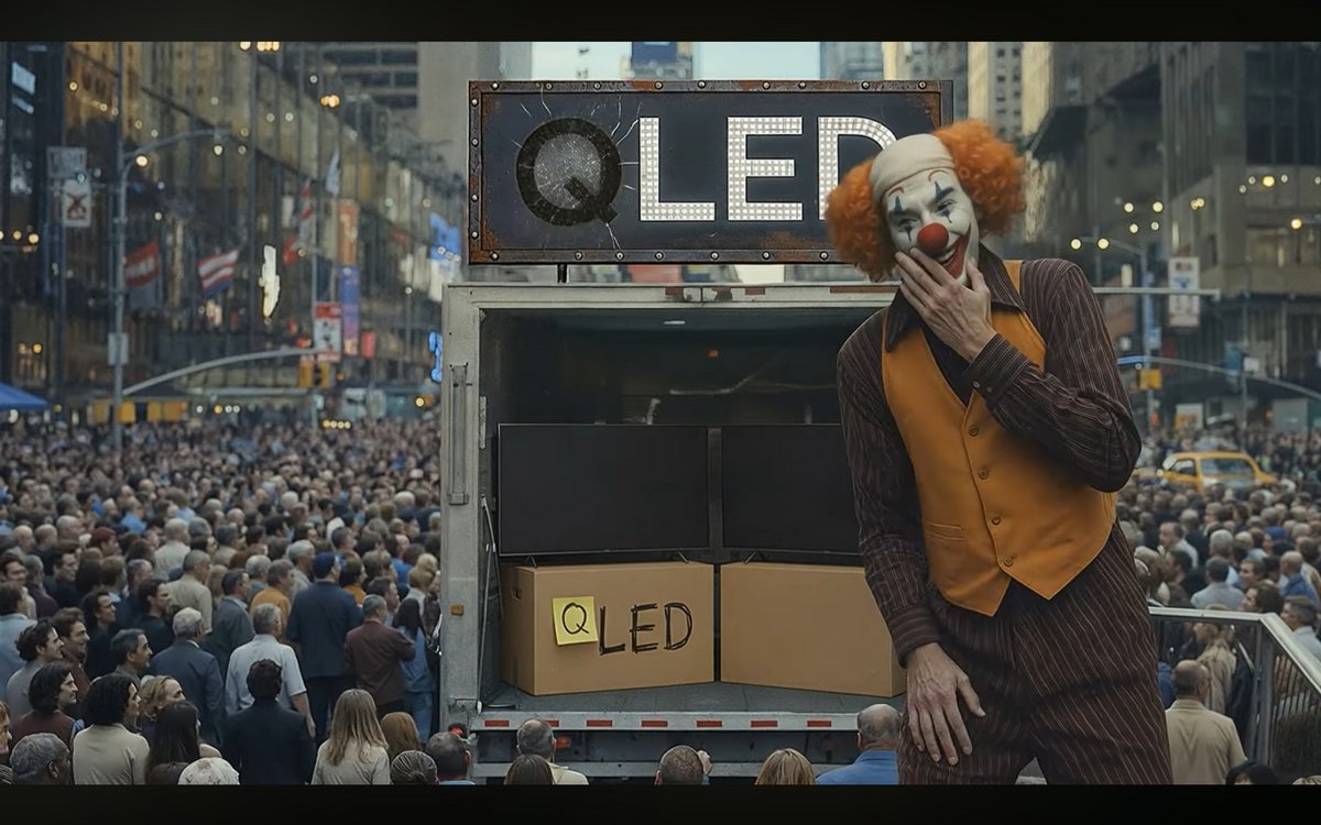 En parallèle de sa plainte, Samsung n'a pas hésité à ironiser sur ce qu'il voit comme du "faux QLED".  © Samsung