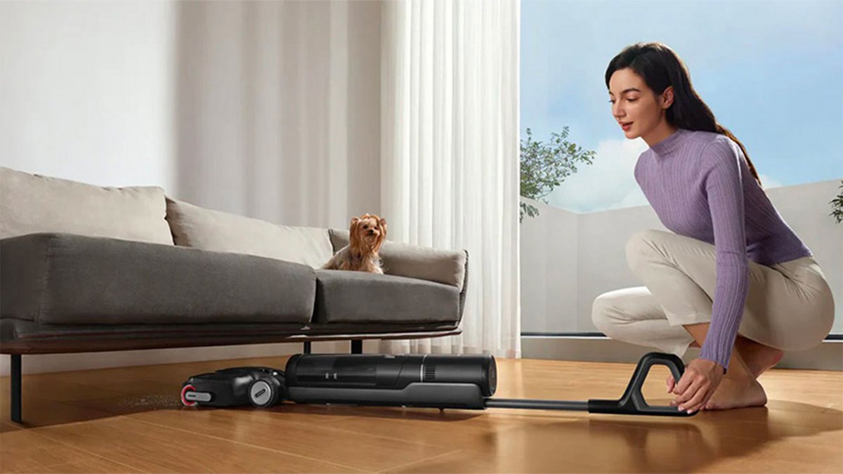 Le H12 Pro FlexReach est l’allié idéal pour compléter un robot ou cibler les zones difficiles, avec un lavage efficace même sur taches tenaces. ©Dreame