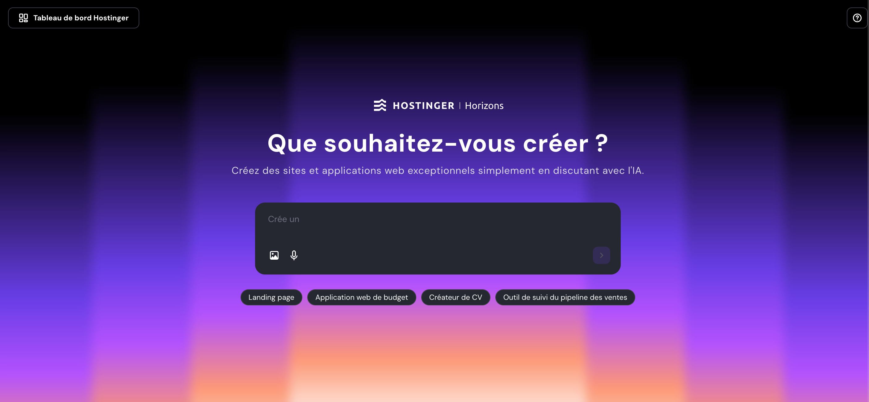 Que vaut l'outil de vibe coding Hostinger Horizons ? ©Hostinger